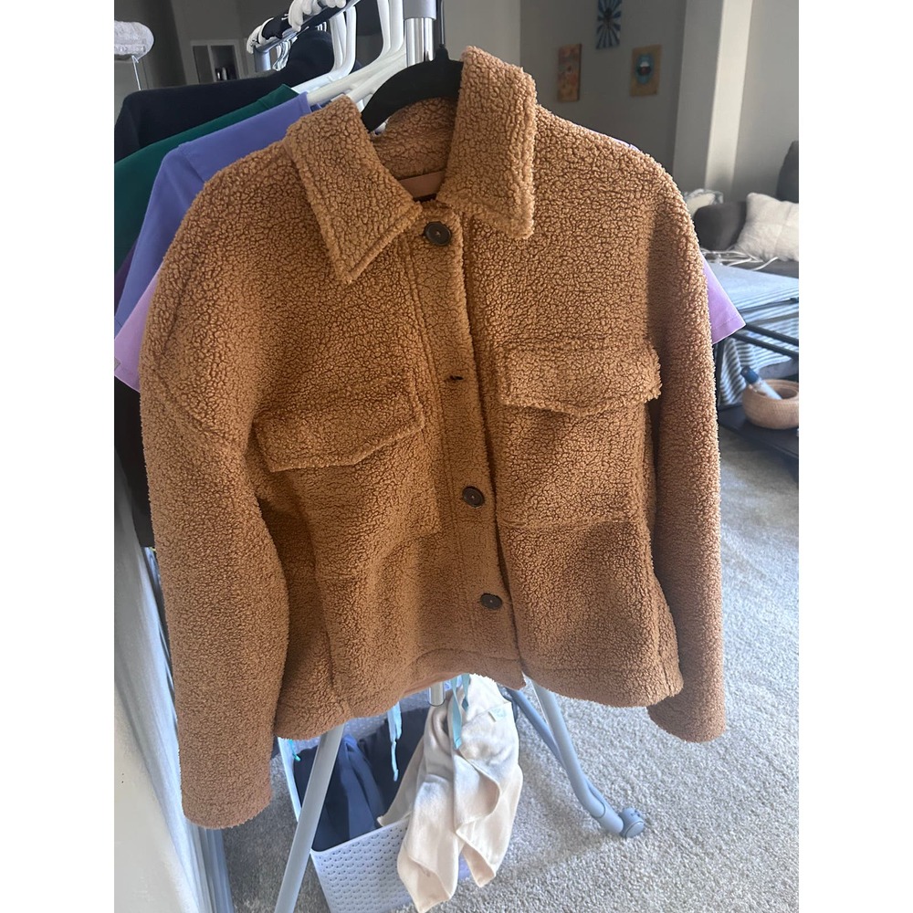 Banana Republic Cropped Sherpa Trucker Jacket